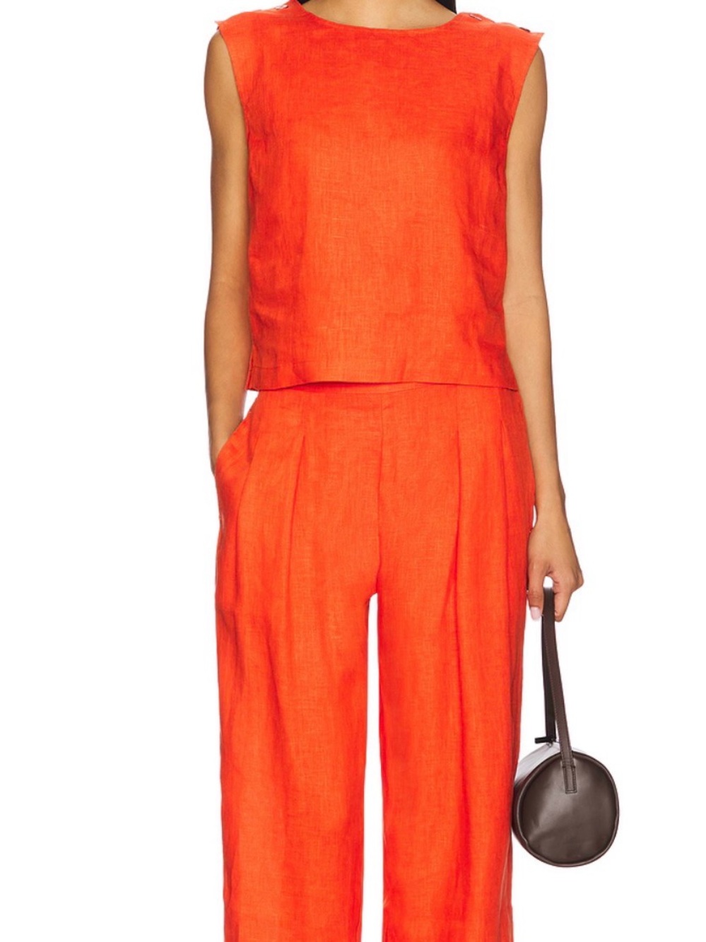 Nation Ltd. Orange Linen Pant